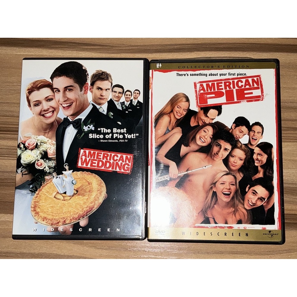 American Pie (DVD, 1999, Collectors Edition Widescreen) And American Wedding